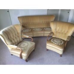 jaren 60 bankstel plus 2 fauteuils Mid Century