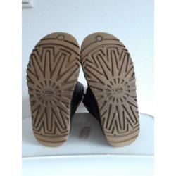 originele uggs sheepskin kensington zwart leer maat 35