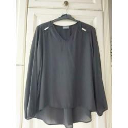 Zwarte blouse maat 42 merk yessica by c&a