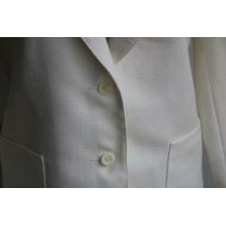 Vintage blazer colbert linnen wit creme maat 36 jasje retro