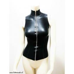 Latex top zwart sexy kinky feest slank NIEUW mt. M: 48,-