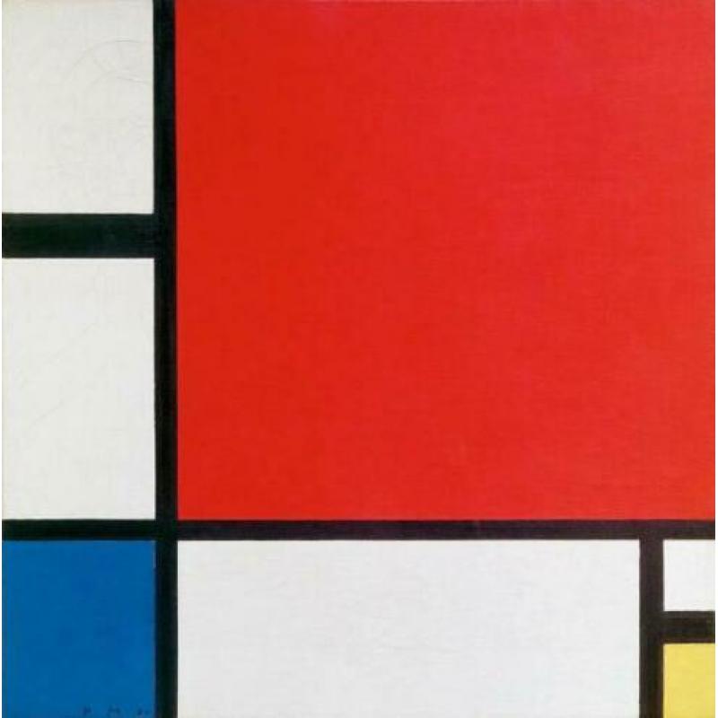 Abstract Reproductie Schilderij Mondriaan | InstaPainting