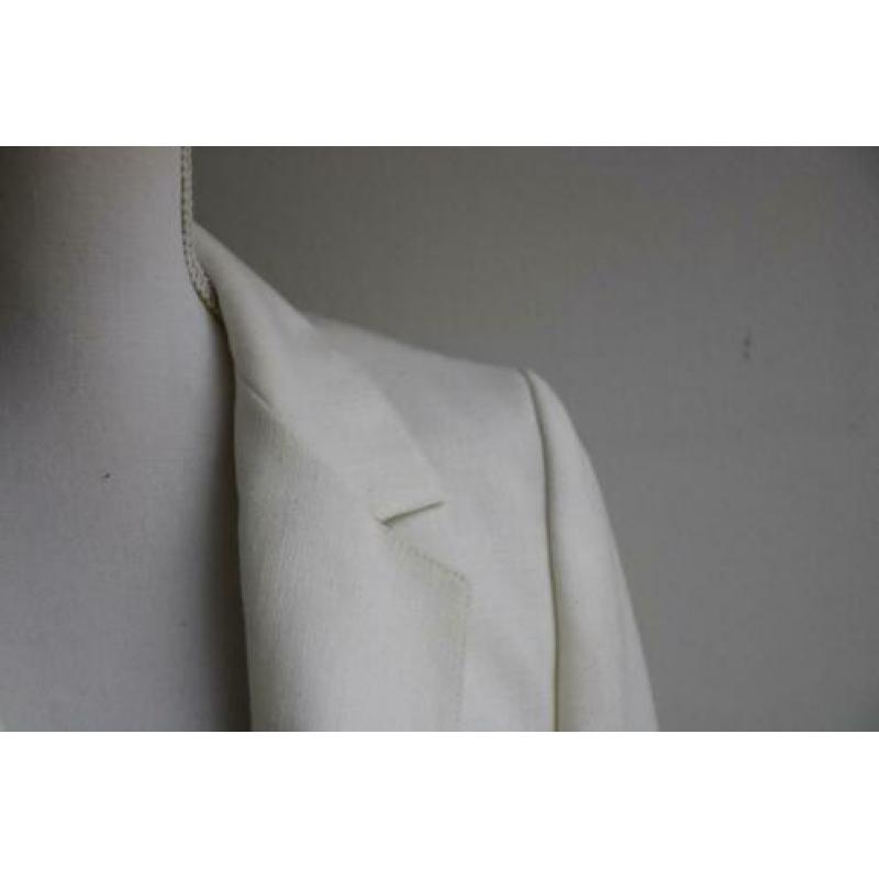 Vintage blazer colbert linnen wit creme maat 36 jasje retro