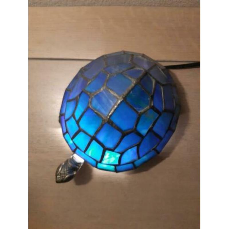 Tiffany lamp tafellamp burolamp schildpad glas en lood