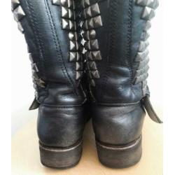 Ash Trash bikerlaarzen echt leer biker boots zwart maat 39