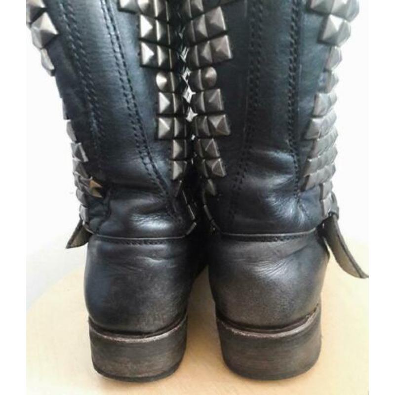 Ash Trash bikerlaarzen echt leer biker boots zwart maat 39