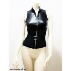 Latex top zwart sexy kinky feest slank NIEUW mt. M: 48,-