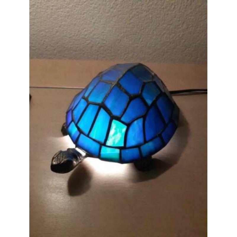 Tiffany lamp tafellamp burolamp schildpad glas en lood