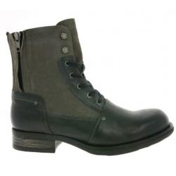 YELLOW CAB - leren halfhoge Tucker boots Grey - maat 45