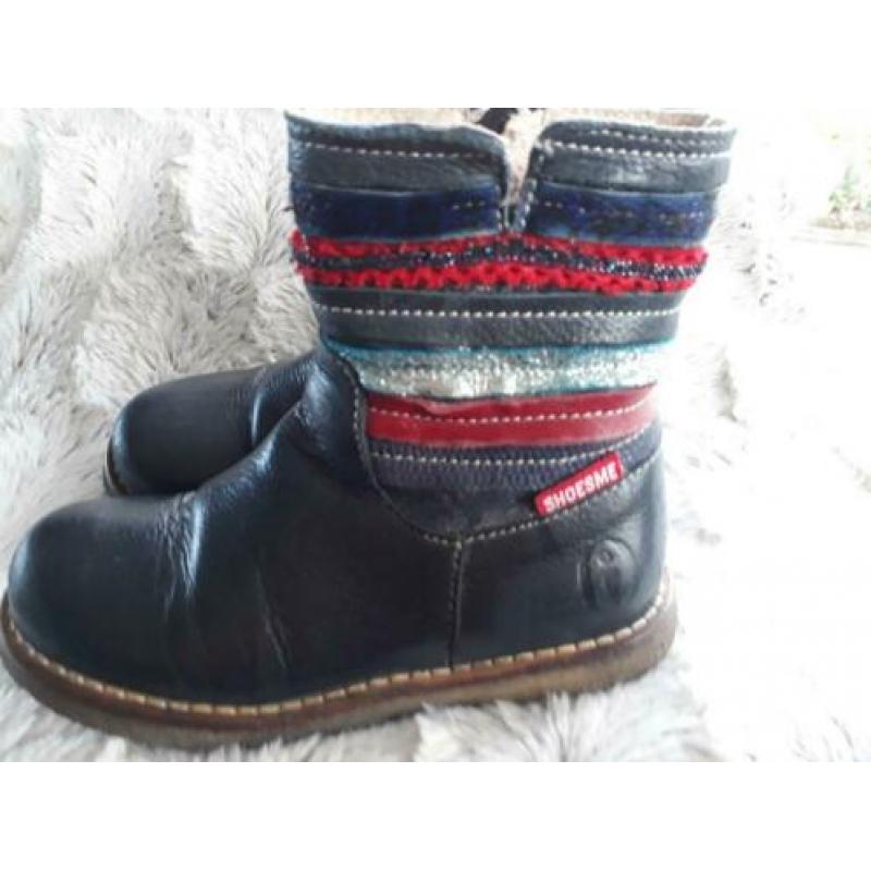 Shoesme meisjes leren laarzen d. blauw maat 24 nieuw €69.