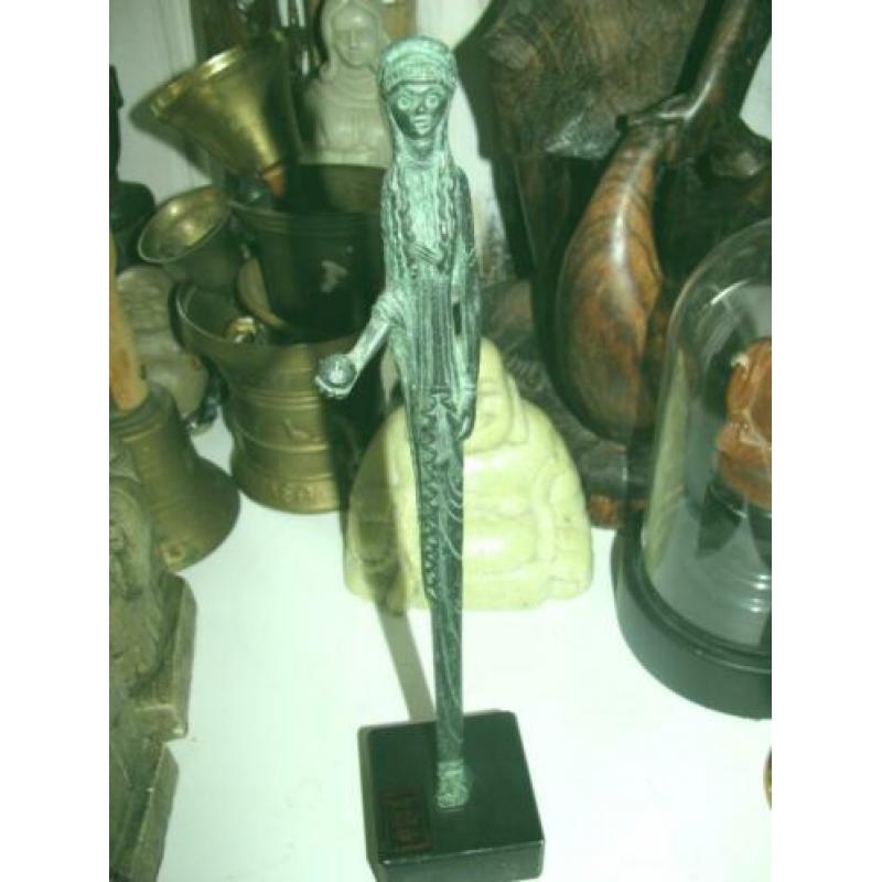 Prachtige Etrusk figuur uit echt bronze 27 cm