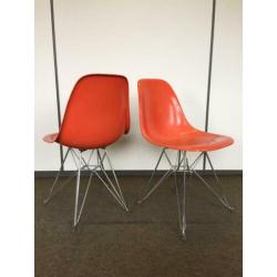 Eames | Herman Miller | DSR set Red Orange | Fiberglass