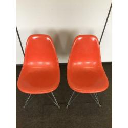 Eames | Herman Miller | DSR set Red Orange | Fiberglass