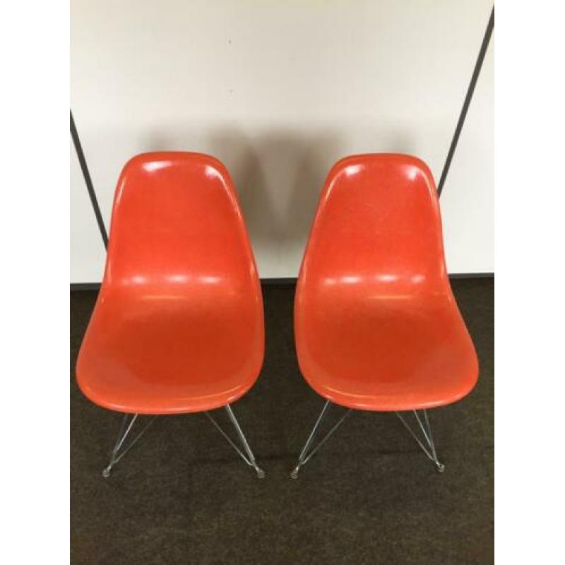 Eames | Herman Miller | DSR set Red Orange | Fiberglass