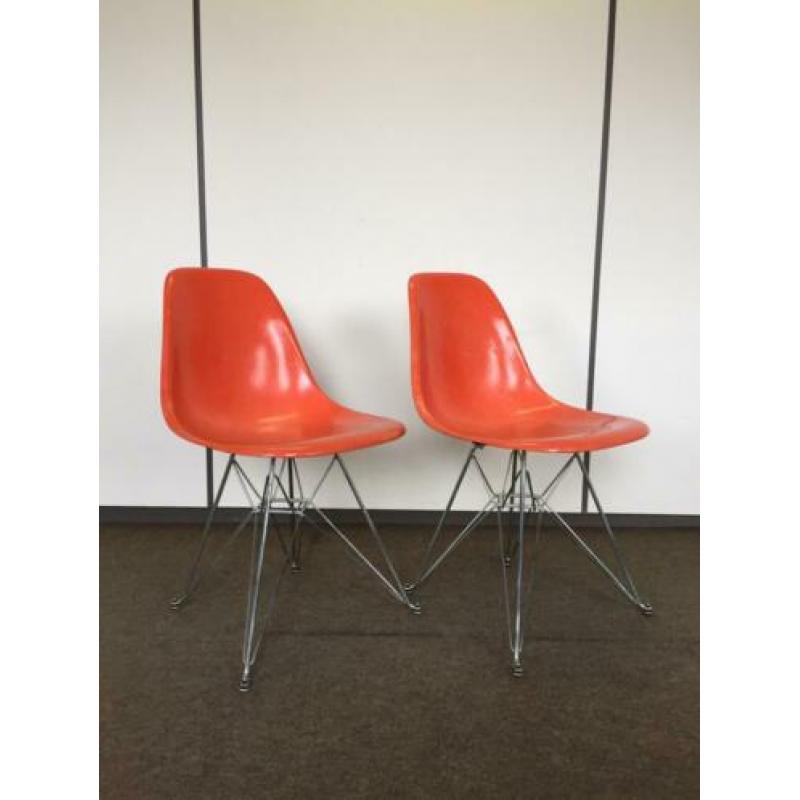 Eames | Herman Miller | DSR set Red Orange | Fiberglass