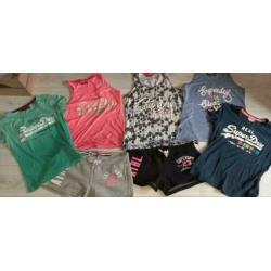 Superdry pakket shorts tops en shirts maat L XL