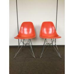 Eames | Herman Miller | DSR set Red Orange | Fiberglass