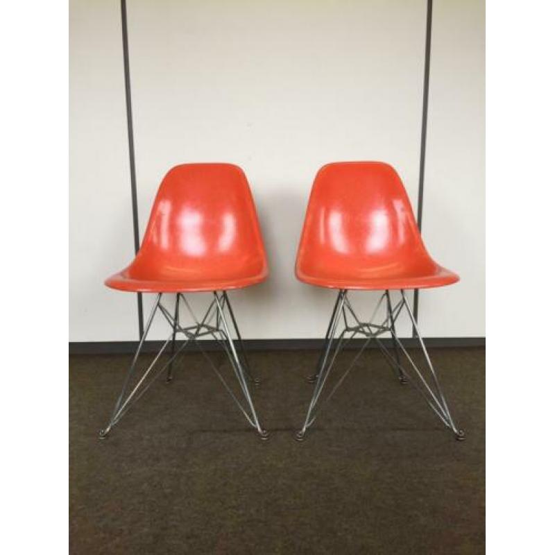 Eames | Herman Miller | DSR set Red Orange | Fiberglass