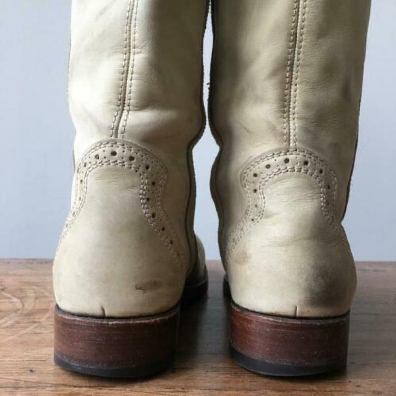 Sancho hand made boots 39 leer creme