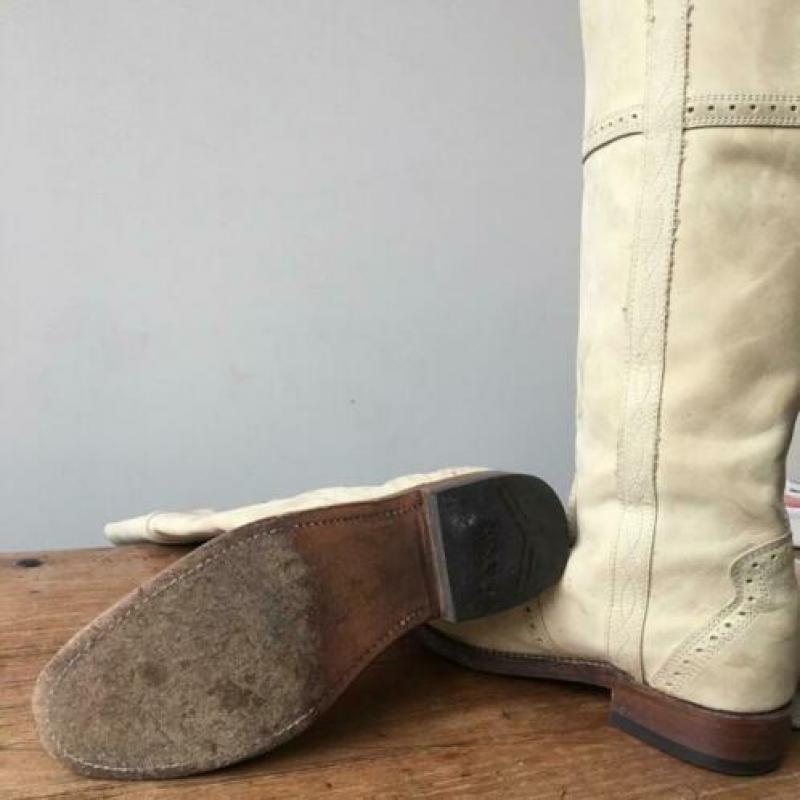 Sancho hand made boots 39 leer creme