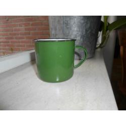 Groen emaille beker koffiemok