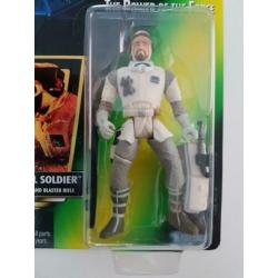 Star Wars POTF Green Holo Hoth Rebel Soldier with Backpack