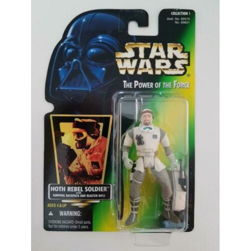 Star Wars POTF Green Holo Hoth Rebel Soldier with Backpack