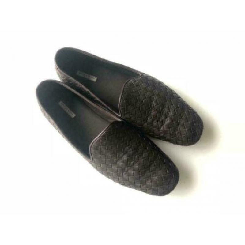 Bottega Veneta Fiandra Intrecciato Loafers Bruin maat 42