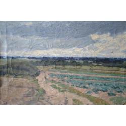 Dirk Wiggers-Landschap achter Blaricum-olieverf