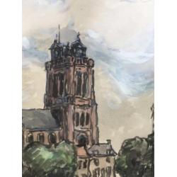 Dordrecht, stadsgezicht, Grote Kerk / Onze-Lieve-Vrouwekerk