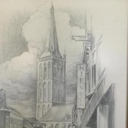 Tekening Steenwijker toren