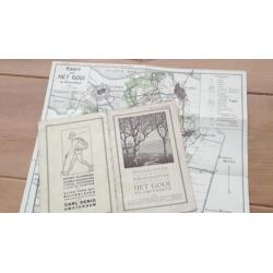 1929, wandelingen in het gooi, mét plattegrond!