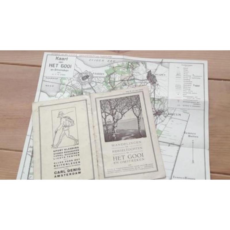 1929, wandelingen in het gooi, mét plattegrond!