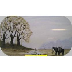 9691 - aquarel paarden - William James - € 35