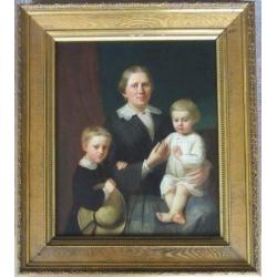 ==ca 1840====moeder met kinderen====portret van een familie=