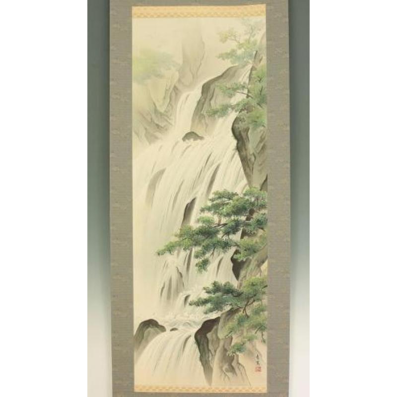 Top Japanse schildering op scroll "Taki/Waterval" by "Yuya".