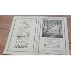 1929, wandelingen in het gooi, mét plattegrond!