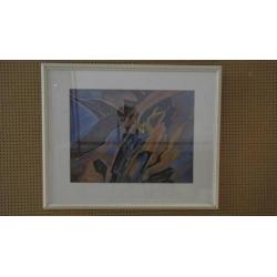 3422 - G. Nagel Medema 1965 pastel abstract - € 45