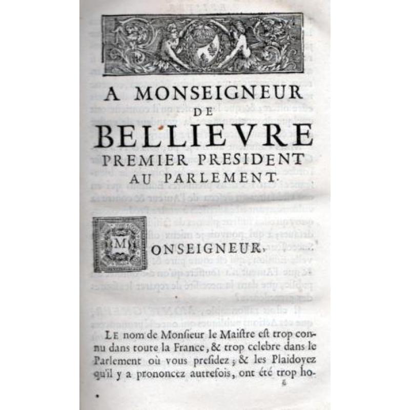 Les plaidoyez et harangues de Monsieur Le Maistre (1688)