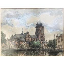 Dordrecht, stadsgezicht, Grote Kerk / Onze-Lieve-Vrouwekerk