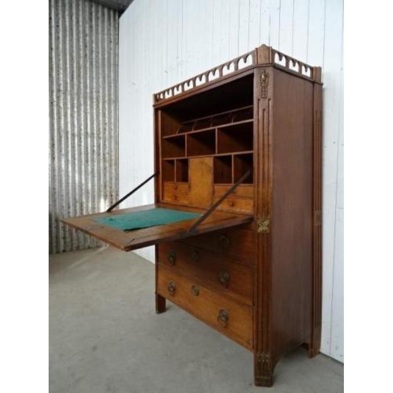 Bureau, penant kast, commode, buro secretaire, klepsecretair