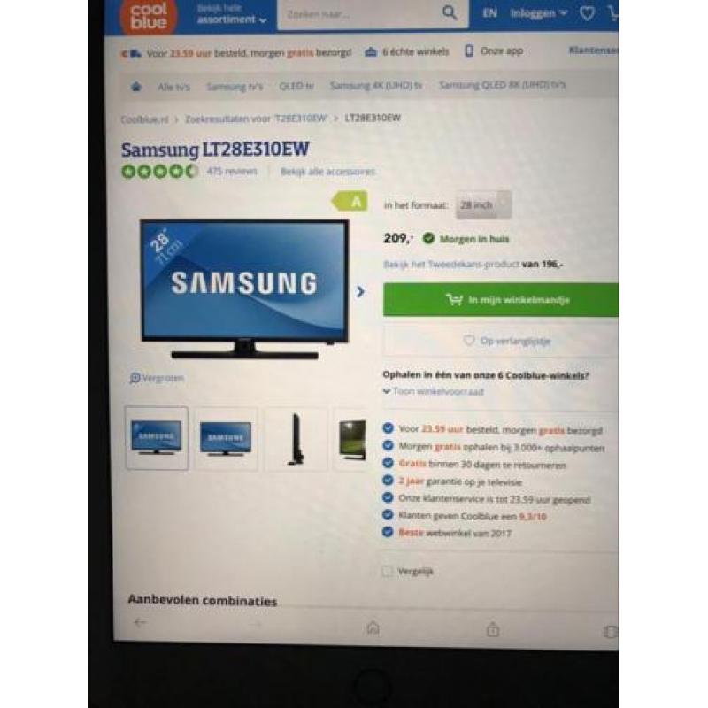 Samsung tv 28 inch, 71 cm NIEUW