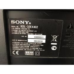 Sony FullHD Lcd tv: 32inch, 4x HDMI! Werkt 100%! Met Remote