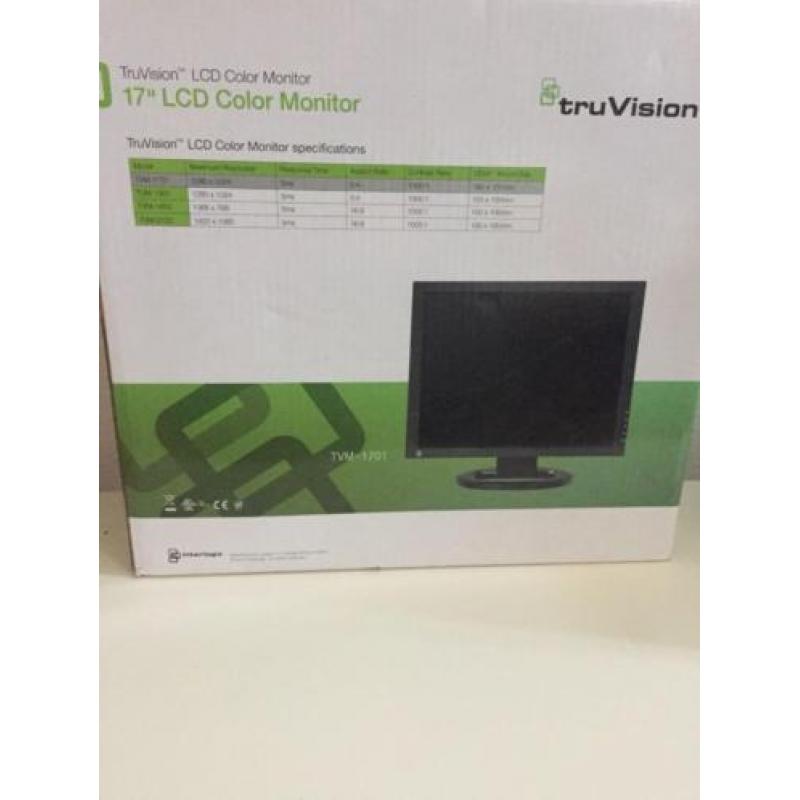 TruVision LCD Color Monitor 17" NIEUW! + HP L1908w Monitor