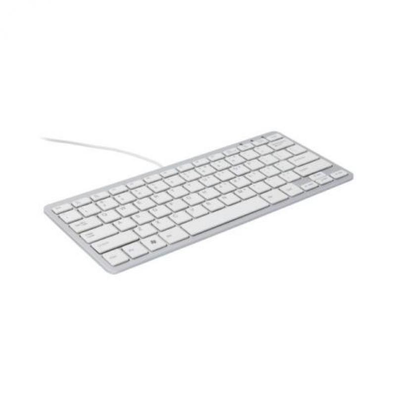 R-go compact toetsenbord, qwerty (it), wit, bedraad