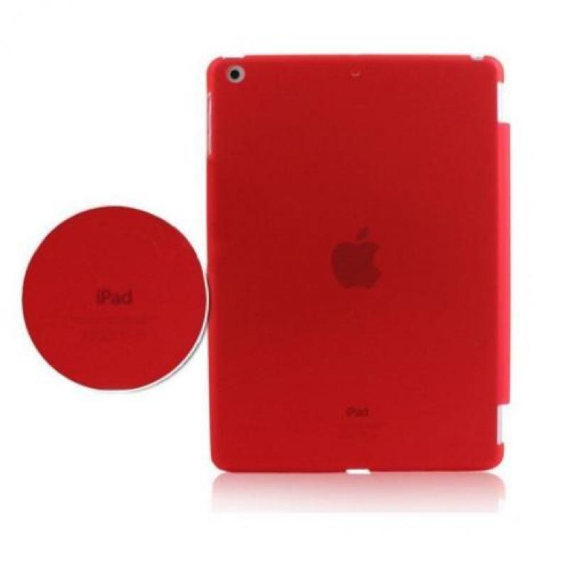 iPad Air 1 achterkant hoes hoesje case Doorzichtig - Rood