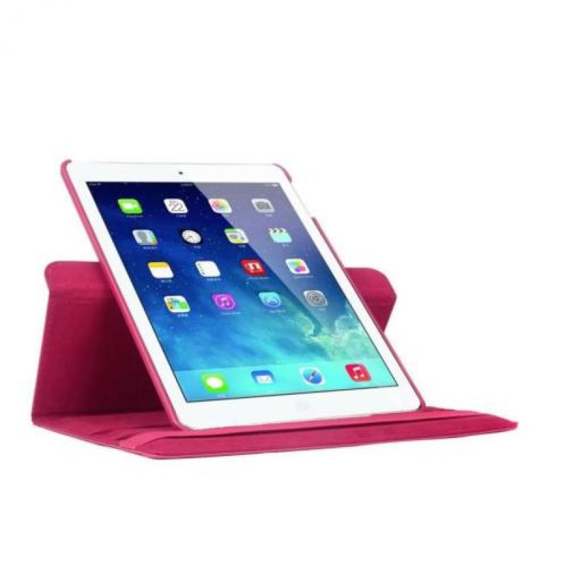 iPad Air 360 Graden Draaibare Hoes Cover Stand Case Roze /