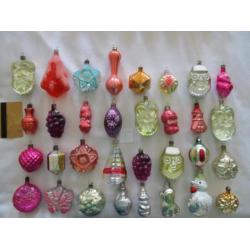 oude antieke glazen kerstballen en figuren 489 st. 1 tm 16