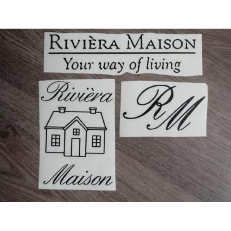 Pimp je kerst/spullen met diverse Riviera Maison stickers