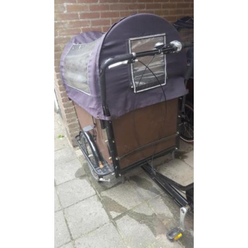 Leuke bakfiets met babyschaal